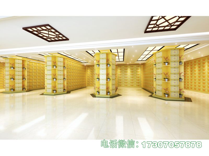 殡仪馆安放柜采用全封闭庄重柜体设计，专为殡仪馆骨灰私密、规范安放打造，严格契合殡仪馆殡葬礼仪与安全管理规范，主打庄重安放、密封防护、私密管控核心优势，适配殡仪馆骨灰告别安放、长期私密存放场景。柜体选用高强度防腐防潮、易清洁、庄重质感材质制作，框架加厚加固，坚固抗压，密封性能优异，可有效保障骨灰安放环境干燥卫生，杜绝骨灰盒受潮受损；内部独立单格布局规整，空间充裕平整，适配各类常规骨灰盒，单格内部做防护处理，呵护骨灰盒完好。柜门设计庄重简约，开合静音顺畅，可选配专用锁具，兼顾安放私密性与礼仪祭扫便捷性，整体外观沉稳肃穆，完美融入殡仪馆殡葬礼仪氛围。柜体表面易消杀清洁，符合殡仪馆卫生管理要求，支持按需定制柜体规格、格数与外观细节，全面满足殡仪馆骨灰庄重安放、私密保管、规范管控的核心需求，适配殡仪馆多元化安放服务场景。